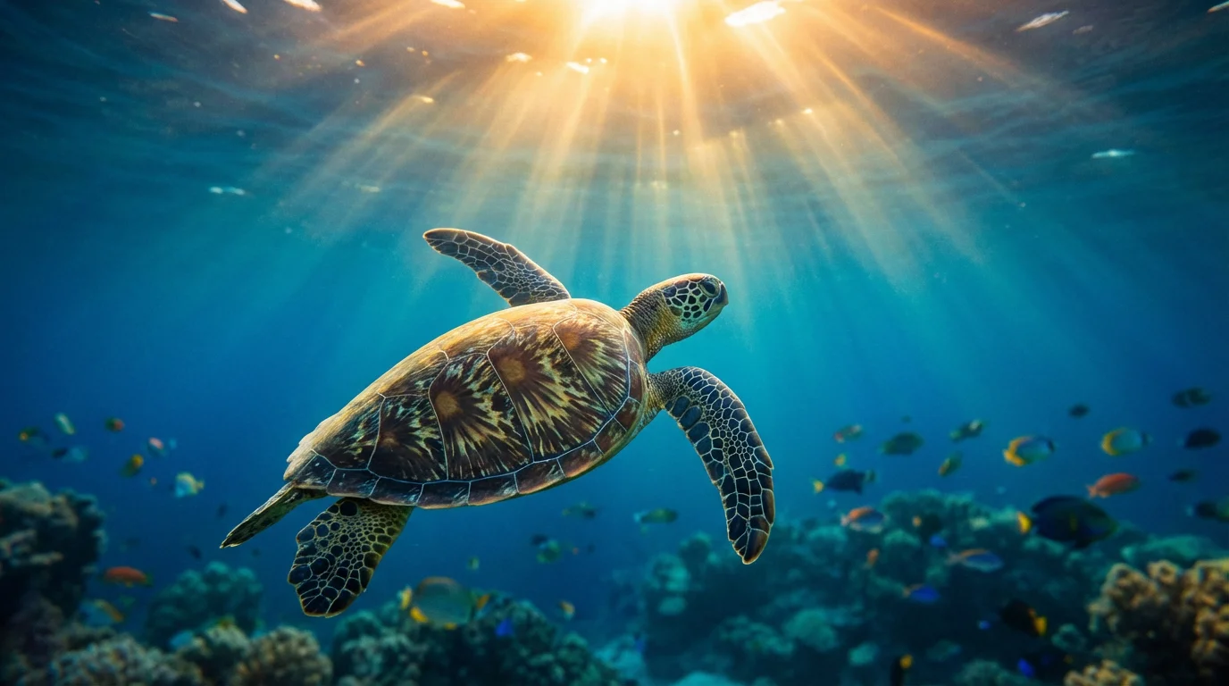 Turtle Ocean Background